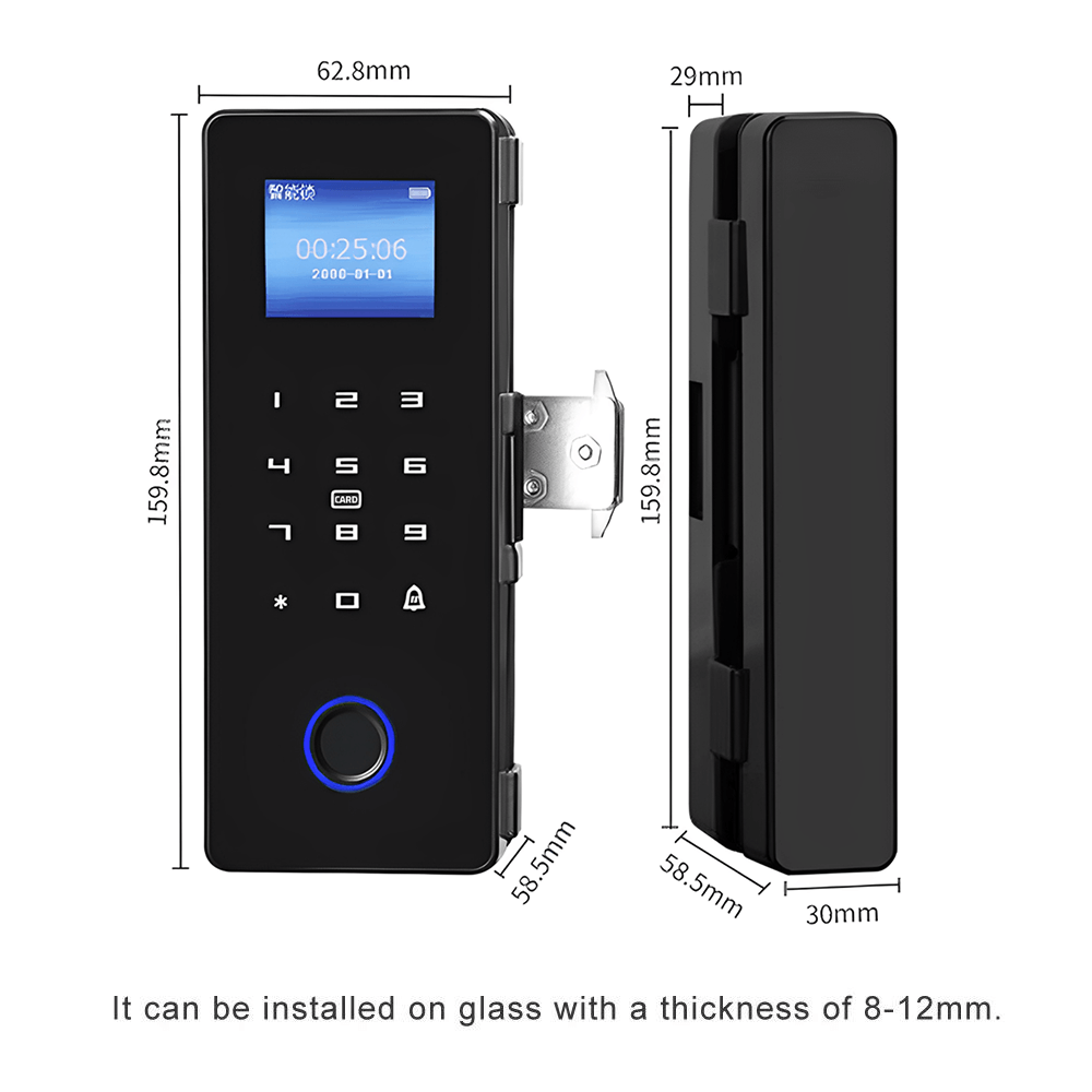Fingerprint Glass Door Lock TA-GL500